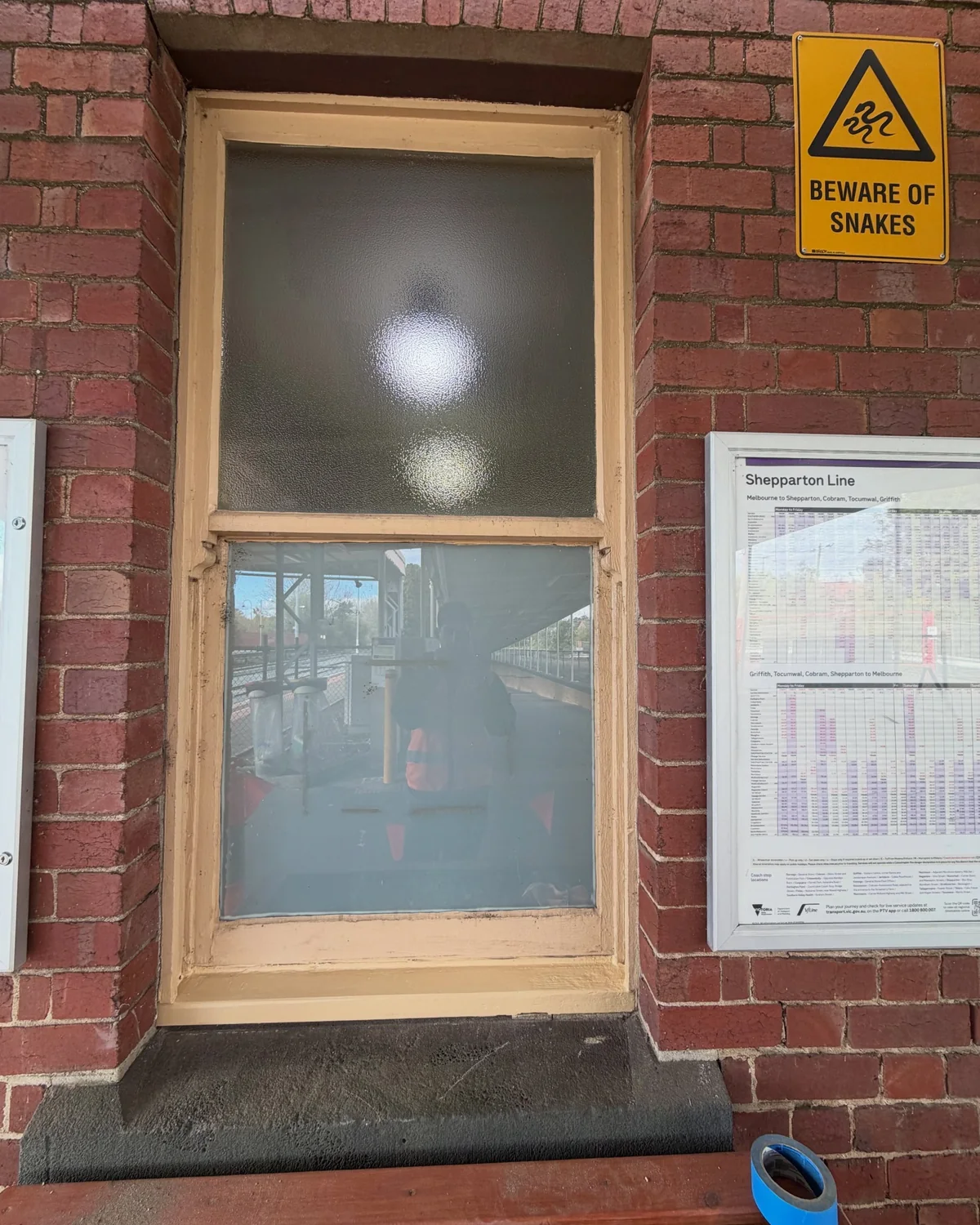 Restored 1850s window at Seymour Station by Takshak Built