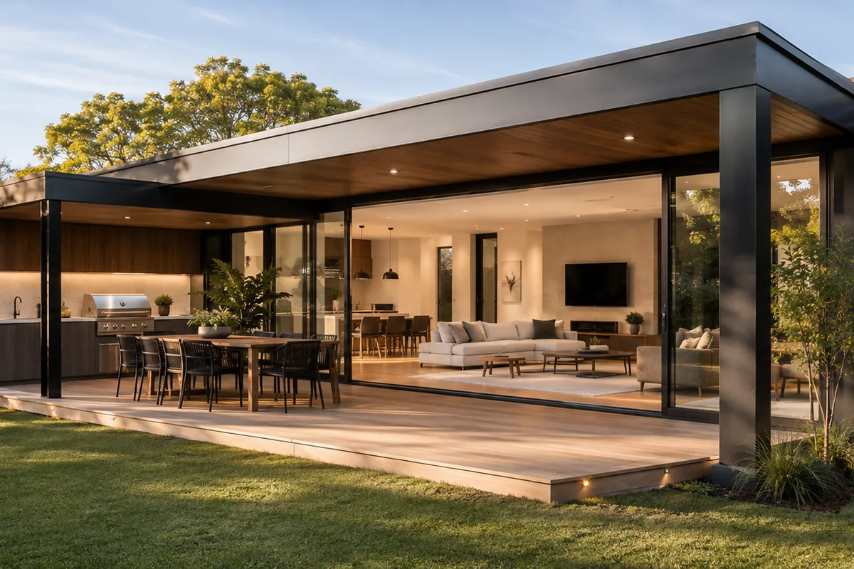 Modern Australian home extension representing house extension services