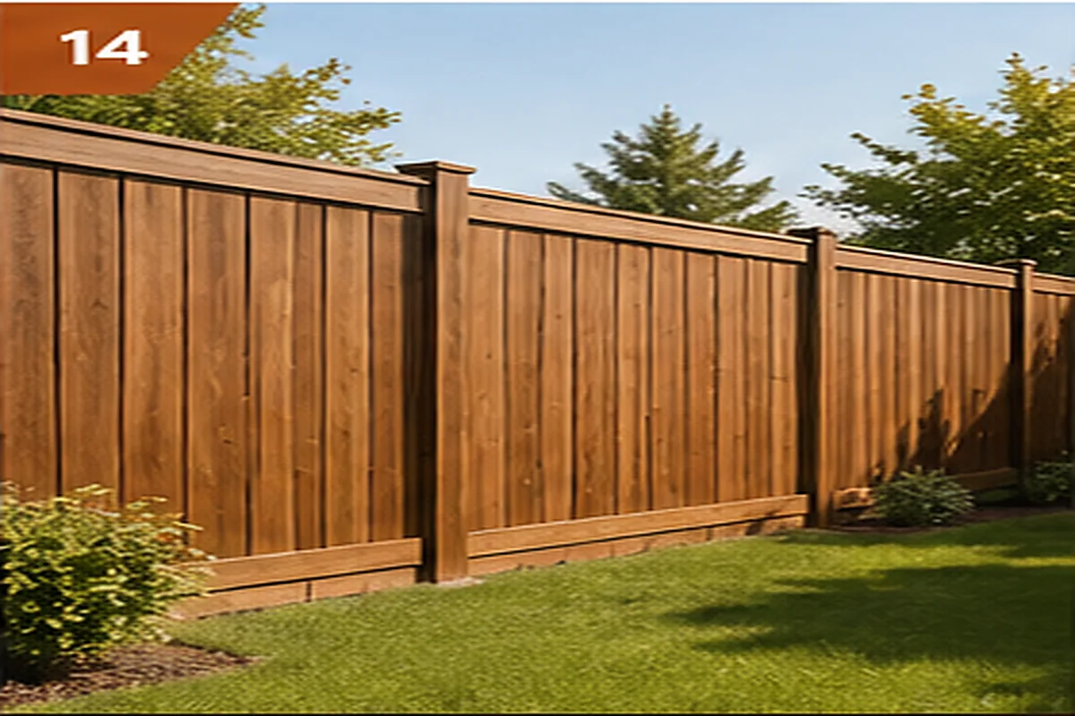 Residential timber fencing representing fencing services